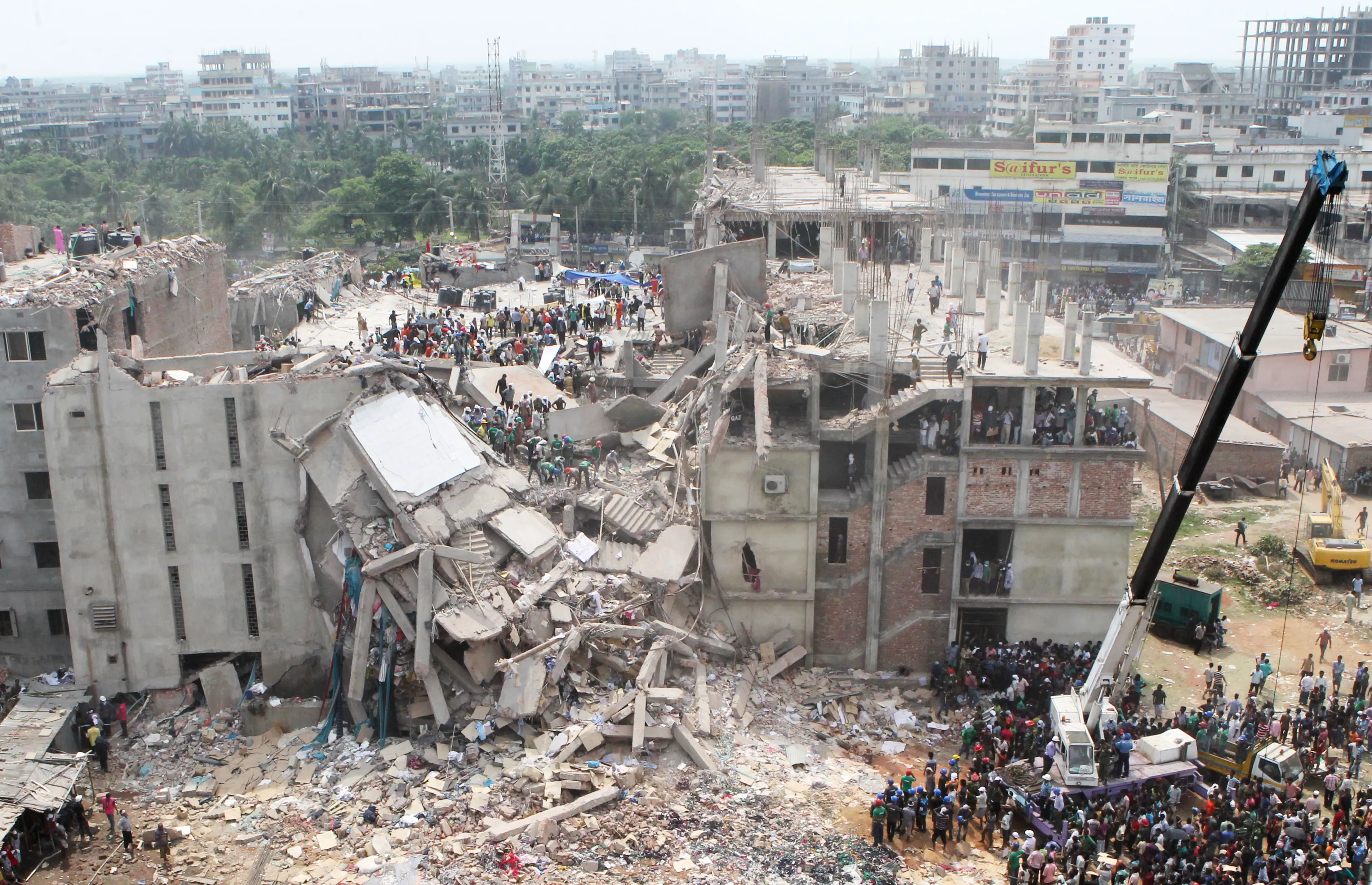 Rana Plaza Gebäude in Sabhar, Bangladesch Einsturz