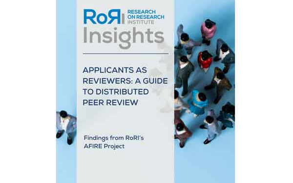 Cover der Broschüre "Applicants as Reviewers: A Guide to Distributed Peer Review"