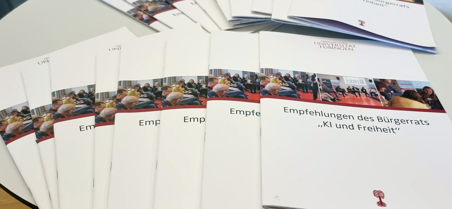 Cover der Broschüre "Empfehlungen des Bürgerrats "KI und Freiheit"