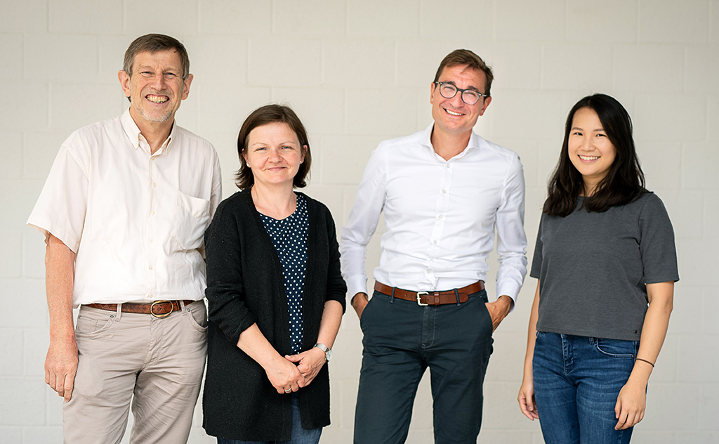 von links Roland Lill, Magda Rakwalska-Bange, Tobias Erb und Karen Chan.