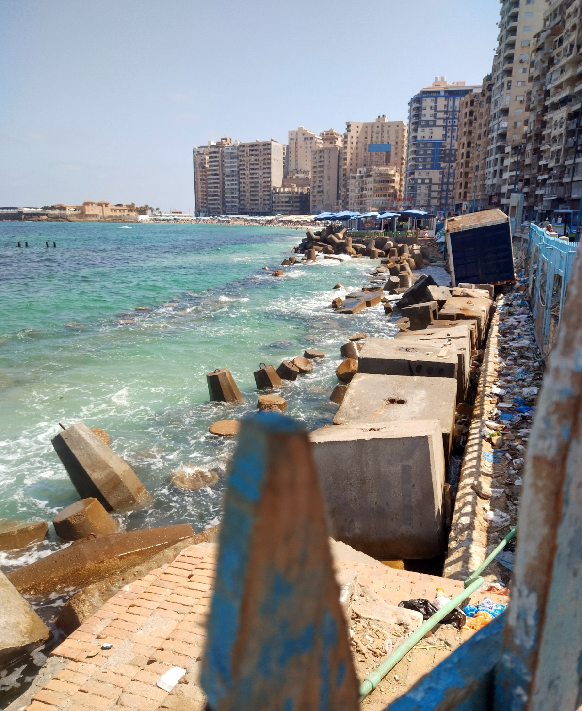 Bucht in Alexandria: Das Wasser steht nah an Hochhäusern