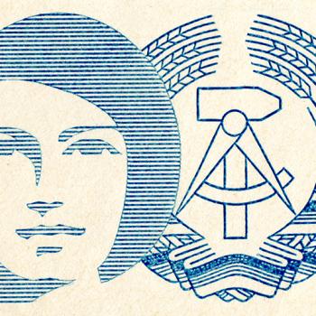 Titelbild des zweiten Frauenkongresses der DDR. Konterfei einer Frau und DDR Wappen